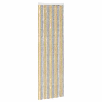 Insektenschutzvorhang Chenille Grau und Beige 56 x 185 cm