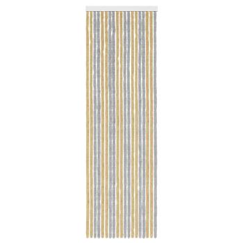 Insektenschutzvorhang Chenille Grau und Beige 56 x 185 cm