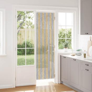 ARDEBO.de - Insektenschutzvorhang Chenille Grau und Beige 56 x 200 cm