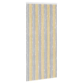 Insektenschutzvorhang Chenille Grau und Beige 90 x 200 cm