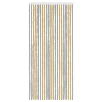 Insektenschutzvorhang Chenille Grau und Beige 90 x 200 cm