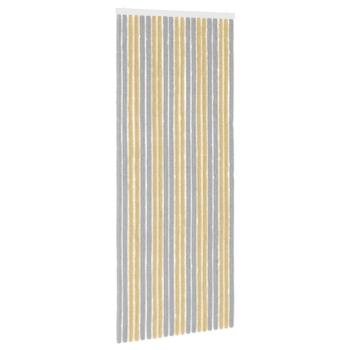 Insektenschutzvorhang Chenille Grau und Beige 90 x 220 cm