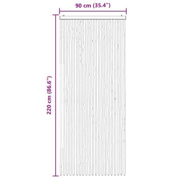Insektenschutzvorhang Chenille Grau und Beige 90 x 220 cm