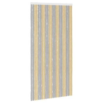 Insektenschutzvorhang Chenille Grau und Beige 100 x 200 cm