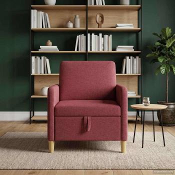 Sofa mit Stauraum Weinrot 72 x 78 x 87 cm Polyester