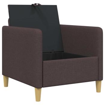 Sofa mit Stauraum Dunkelbraun 72 x 78 x 87 cm Polyester