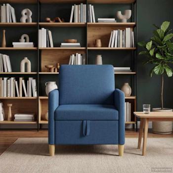 Sofa mit Stauraum Blau 72 x 78 x 87 cm Polyester