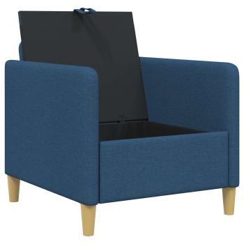 Sofa mit Stauraum Blau 72 x 78 x 87 cm Polyester