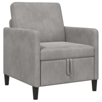 Sofa mit Stauraum Hellgrau 72 x 78 x 87 cm Polyester