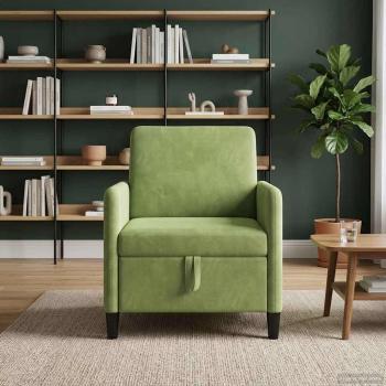 ARDEBO.de - Sofa mit Stauraum Hellgrün 72 x 78 x 87 cm Polyester