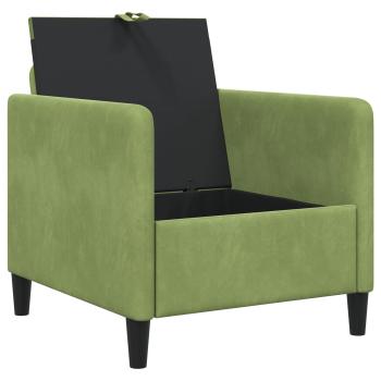 Sofa mit Stauraum Hellgrün 72 x 78 x 87 cm Polyester