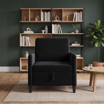 ARDEBO.de - Sofa mit Stauraum Schwarz 72 x 78 x 87 cm Polyester