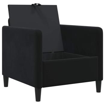 Sofa mit Stauraum Schwarz 72 x 78 x 87 cm Polyester