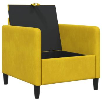 Sofa mit Stauraum Gelb 72 x 78 x 87 cm Polyester