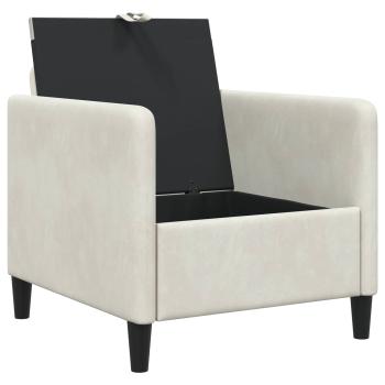 Sofa mit Stauraum Creme 72 x 78 x 87 cm Polyester