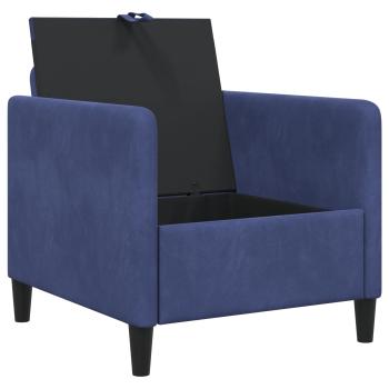 Sofa mit Stauraum Polizeiblau 72 x 78 x 87 cm Polyester