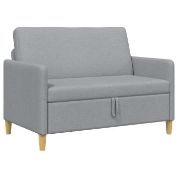 Sofa mit Stauraum Hellgrau 122 x 78 x 87 cm Polyester