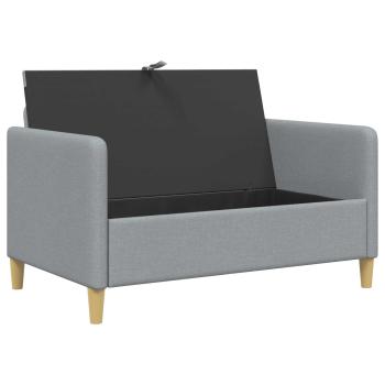Sofa mit Stauraum Hellgrau 122 x 78 x 87 cm Polyester