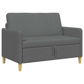 Sofa mit Stauraum Dunkelgrau 122 x 78 x 87 cm Polyester