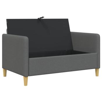 Sofa mit Stauraum Dunkelgrau 122 x 78 x 87 cm Polyester