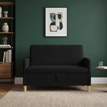 Sofa mit Stauraum Schwarz 122 x 78 x 87 cm Polyester