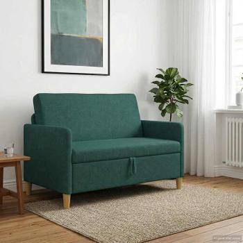 Sofa mit Stauraum Dunkelgrün 122 x 78 x 87 cm Polyester