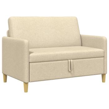 Sofa mit Stauraum Creme 122 x 78 x 87 cm Polyester