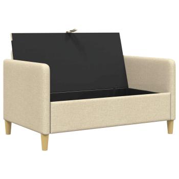 Sofa mit Stauraum Creme 122 x 78 x 87 cm Polyester