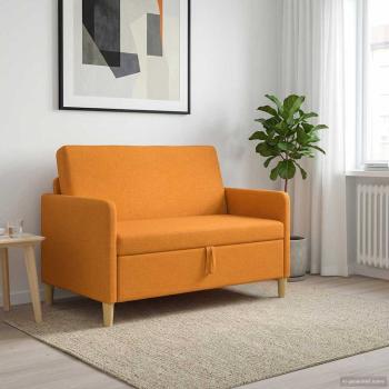 ARDEBO.de - Sofa mit Stauraum Dunkelgelb 122 x 78 x 87 cm Polyester