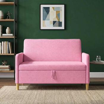 Sofa mit Stauraum Rosa 122 x 78 x 87 cm Polyester