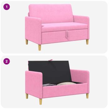 Sofa mit Stauraum Rosa 122 x 78 x 87 cm Polyester