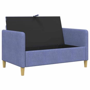 Sofa mit Stauraum Jeans blau 122 x 78 x 87 cm Polyester