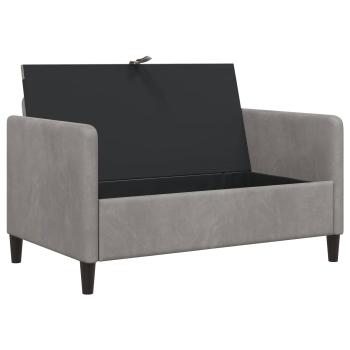 Sofa mit Stauraum 2-Sitzer Hellgrau 122 x 78 x 87 cm Polyester