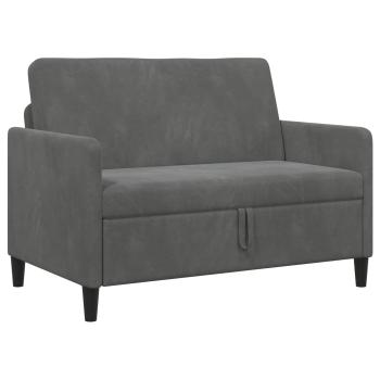 Sofa mit Stauraum Dunkelgrau 122 x 78 x 87 cm Polyester