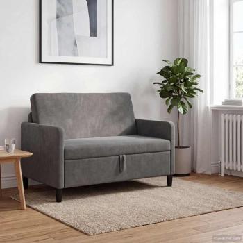 Sofa mit Stauraum Dunkelgrau 122 x 78 x 87 cm Polyester