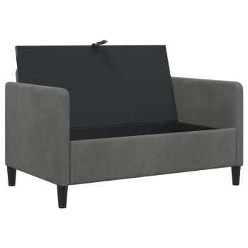 Sofa mit Stauraum Dunkelgrau 122 x 78 x 87 cm Polyester