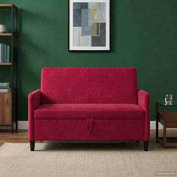 ARDEBO.de - Sofa mit Stauraum Weinrot 122 x 78 x 87 cm Polyester