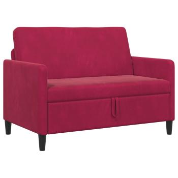 Sofa mit Stauraum Weinrot 122 x 78 x 87 cm Polyester