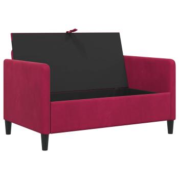 Sofa mit Stauraum Weinrot 122 x 78 x 87 cm Polyester