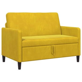 Sofa mit Stauraum Gelb 122 x 78 x 87 cm Polyester