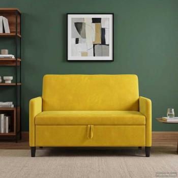 Sofa mit Stauraum Gelb 122 x 78 x 87 cm Polyester
