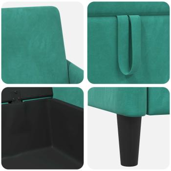 Sofa mit Stauraum Türkis 122 x 78 x 87 cm Polyester