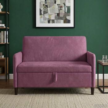 ARDEBO.de - Sofa mit Stauraum Lila 122 x 78 x 87 cm Polyester