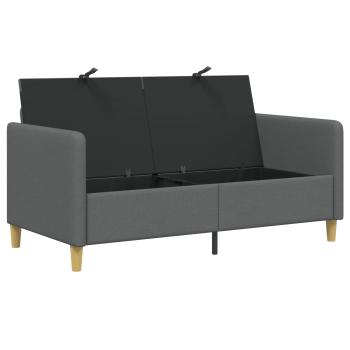Sofa mit Stauraum Dunkelgrau 152 x 78 x 87 cm Polyester