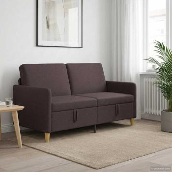 Sofa mit Stauraum Dunkelbraun 152 x 78 x 87 cm Polyester
