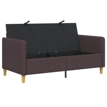 Sofa mit Stauraum Dunkelbraun 152 x 78 x 87 cm Polyester