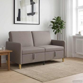 ARDEBO.de - Sofa mit Stauraum Taupe 152 x 78 x 87 cm Polyester