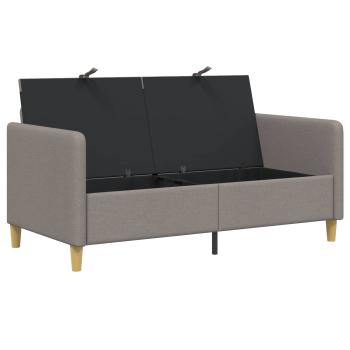 Sofa mit Stauraum Taupe 152 x 78 x 87 cm Polyester