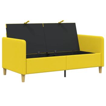 Sofa mit Stauraum Helles Gelb 152 x 78 x 87 cm Polyester