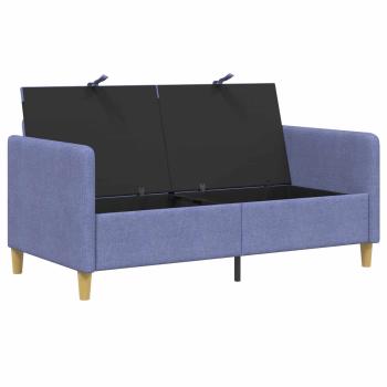 Sofa mit Stauraum Jeans blau 152 x 78 x 87 cm Polyester